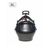 Cocotte afghane Kazan 3L en aluminium avec couvercle | Marmite orientale pour la cuisson à gaz, au feu de bois, au four et à l'électricité | Idéale po