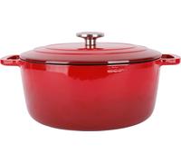 Cocotte avec Couvercle Cosy & Trendy Fontestic, Ø28 cm, 6,15 L, Fonte Émaillée, Tous Feux dont Induction, Rouge
