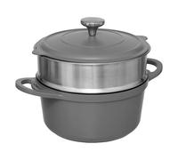Cocotte Avec Panier Vapeur Kirk 24cm Gris
