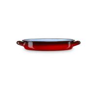 Cocotte Basse à Induction 20 cm, Casserole 1,2 L Acier Emaillé Vintage Tous Feux Ignea Rouge