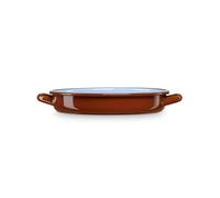 Cocotte Basse à Induction 26 cm, Casserole 2,2 L Acier Emaillé Vintage Tous Feux Terra Marron