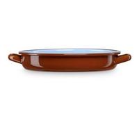 Cocotte Basse à Induction 28 cm, Casserole 3 L Acier Émaillé Vintage Tous Feux Briebe Terra Marron 12 G