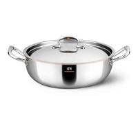 Cocotte basse CON CUORE 28 cm, argent, cuivre, Ruffoni