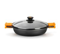 Cocotte basse en fonte d'aluminium efficace avec couvercle BRA 40 cm