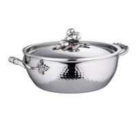 Cocotte basse OPUS PRIMA 24 cm, argent, acier inoxydable, Ruffoni