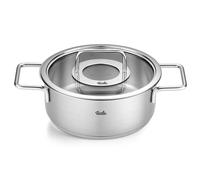 Fissler Faitout bas PURE – 20 cm – Acier inoxydable – Argent