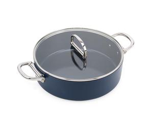 Cocotte basse SPACE 45046 28 cm, bleu, aluminium, Joseph Joseph
