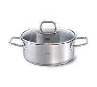 Cocotte basse VISEO 20 cm, argent, acier inoxidable, Fissler