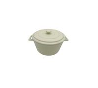 Cocotte Blanche rayée avec couvercle 17,5 x 9,5 cm Haute Température Four Pour Petits Plats