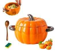 Cocotte Citrouille Casserole Forme Citrouille Marmite Citrouilles ，Orange：L | Marmite Citrouille avec Couvercle Décorative pour Mijoter Rôtir et Servir Idéale pour Cuisine Familiale Automne Halloween