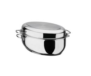 Cocotte Daubière Double Rôtissoire Inox Induction 38 x 25 cm GSW