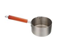 Cocotte en Acier Inoxydable avec Manche Bois Cuisine Maison | Format Mini Polyvalent, Bec Verseur Pratique, Fond Plat, Surface Lisse Antiadhésive, pour Sauces, Café et Repas Garçon Fille