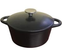 Cocotte en Fonte BAUMALU Ronde 26 cm, Noir Mat, 4.85L, Tous Feux Dont Induction
