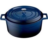 Cocotte en fonte Combisteel avec couvercle Ø28 cm, bleue