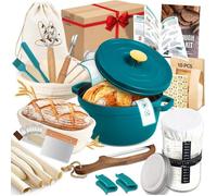 Cocotte En Fonte Émaillée 5.7L Cocotte Panier De Levage De Pain Banneton Batterie De Cuisine Robuste Pour Bra R Ragoûts Rôtir Pa