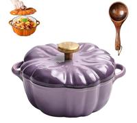Cocotte en fonte émaillée avec couvercle - Batterie de cuisine robuste pour braiser, ragoûts et rôtir - Idéal pour servir et décorer les fêtes