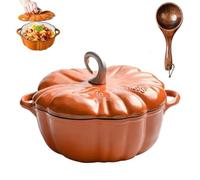 Cocotte en fonte émaillée avec couvercle - Batterie de cuisine robuste pour braiser, ragoûts et rôtir - Idéal pour servir et décorer les fêtes
