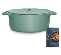Cocotte en fonte émaillée, diamètre 28 cm, capacité 6 litres, état neuf, avec couvercle