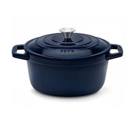La Fonderie 1890 Cocotte ronde en fonte émaillée ALMA22 22 cm 3,3 L Bleu marine Tous feux