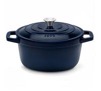 La Fonderie 1890 Cocotte ronde ALMA25 25 cm 4,7 L Bleu marine – Fonte émaillée, Tous feux