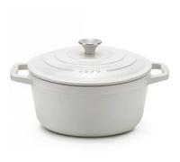 Generique Cocotte en fonte IENA25 25 cm 4,7 L émaillée tous feux (induction) beige