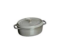 Cocotte en fonte Emaillée Ovale Staub GRIS GRAPHITE D31 cm 5.50L