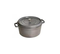 Cocotte en fonte émaillée ronde Staub gris graphite - 1102018 - Fonte - Ronde - 20 cm - Gris graphite