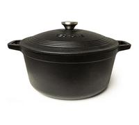 Cocotte en fonte 6L | rôtissoire | cocotte en fonte noire mate - cocotte |rôtissoire | poêle à frire marmite| ragoût ou poêlée, cuisson du pain