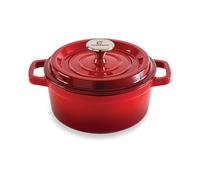 Cocotte en fonte ronde 20 cm 2,3 L rouge Mathon