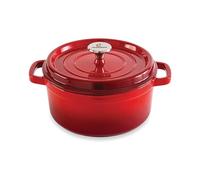 Cocotte en fonte ronde 24 cm 3,7 L rouge Mathon