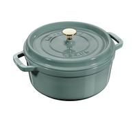 Cocotte en Fonte Ronde avec Couvercle à Picots 20 cm Eucalyptus - STAUB