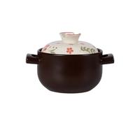 Cocotte en Terre Cuite avec Couvercle, Pot en Céramique Haute Température, Marmite De Cuisson, Faitout À Soupe, Pot À Mijoter, Chauffage Uniforme pour Une Cuisine Savoureuse