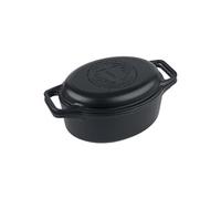 Cocotte et Poêle Induction Fonte Assaisonnée 31cm, Dutch Oven 5,7L, Sans PTFE 38847 Noir