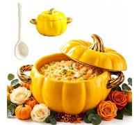 Cocotte Fonte Forme Citrouille, Cocotte Citrouille Marmite Citrouille | Cocotte Fonte Halloween, Poêle à Citrouille en Céramique avec Couvercle, Cuisson Homogène