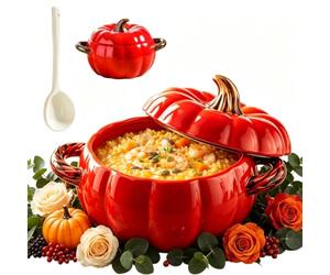 Cocotte Fonte Forme Citrouille, Cocotte Citrouille Marmite Citrouille | Cocotte Fonte Halloween, Poêle à Citrouille en Céramique avec Couvercle, Cuisson Homogène