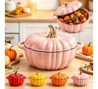 Cocotte Fonte Forme Citrouille,Marmite Citrouille Induction Halloween，D-M | Cocotte Fonte Émaillée Halloween,CréAtive Cocottes En Fontes éMailléE Forme De,Pour Soupes,RagoûTs Et Plats Mijotés