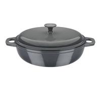 GSW Cocotte en fonte massive Shadow 30 cm ronde induction avec couvercle - Gris