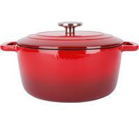Cocotte Fontestic Traditionnelle rouge en fonte Ø 24 cm / 4,6 litres – émaillée