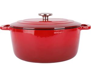 Cocotte Fontestic Traditionnelle rouge en fonte Ø 28 cm / 6,8 litres – émaillée