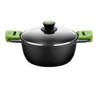 BRA A400328, Casserole, Ronde, Aluminium, Gaz, Induction, Noire, Silicone