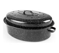 IBILI - Cocotte ovale noire, 38 x 28 x 15 cm, Acier émaillé