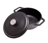 Cocotte Induction Fonte Assaisonnée 25 cm, Dutch Oven 3,8L, Sans PTFE et PFOA 32043 Victori