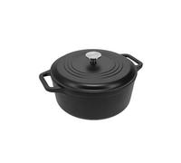 Cocotte Induction Fonte Emaillée 27 cm, Dutch Oven 5,7L, Sans PTFE et PFOA 36355 Noir