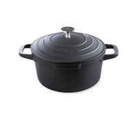Cocotte légère ronde en fonte d'aluminium 20 cm 2,6 L coloris noir Mathon