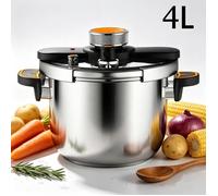 Cocotte Minute 4L Inox 304 Système Verrouillage Joint Étanchéité Pour Gaz Induction Vitrocéramique Nettoyage Facile Lave-Vaisselle