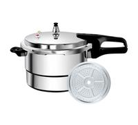 Cocotte Minute 7L Chauffe Uniforme Double Poignée | Autocuiseur en Acier et Cuiseur à Riz pour Cuisinière à Induction et Électrique,