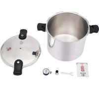 Cocotte-minute & autocuiseur - 22 l aluminium - manomètre 13 PSI/90 kPa - soupape de sécurité antidéflagrante - Extra large - Gris clair