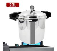 Cocotte Minute En Aluminium 23L - Autocuiseur 32cm Grande Capacité - 100kPa 10PSI Avec Manomètre - Compatible Gaz Et Induction