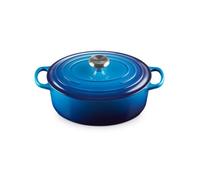 Le Creuset Cocotte ovale Signature en fonte émaillée 27 cm 4,1 L Azur