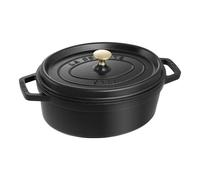 Cocotte ovale 29 cm Noir mat